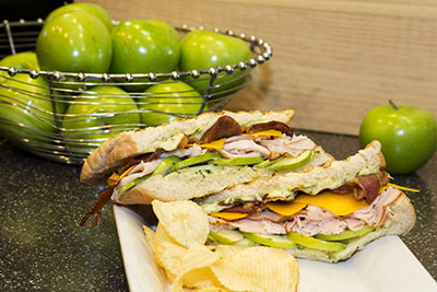 Enjoy a great sandwich Sandwich and Apples